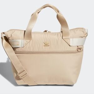 NWT Adidas Puffer Shopper Tote Magic Beige Crossbody Bag Purse